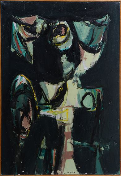 "Figure by Emerson S. Woelffer, circa 1948