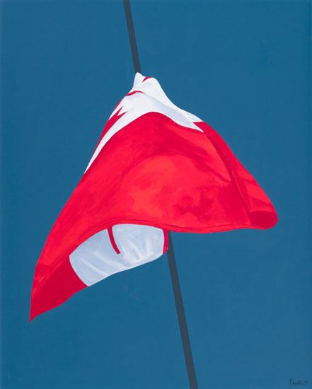 The Painted Flag by Charles Pachter, dated 1988