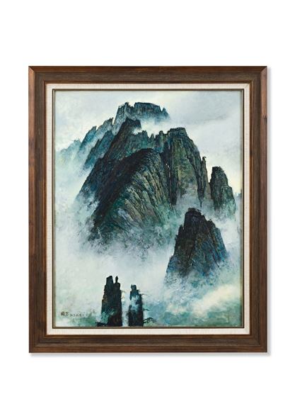 CELESTIAL PEAK OF MT. HUANG by Jiang Guofang, dated  91