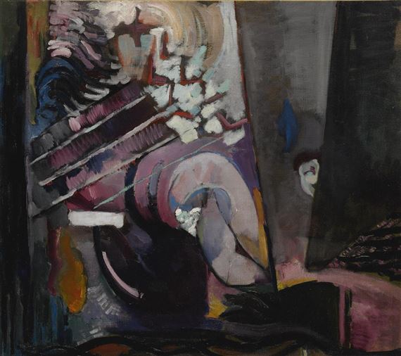 Abstract Still Life with Drape by Arthur Beecher Carles, Executed circa 1930