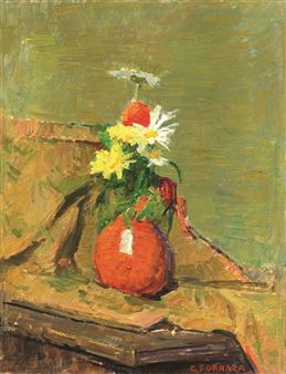 NATURA MORTA CON VASO DI FIORI - Carlo Fornara