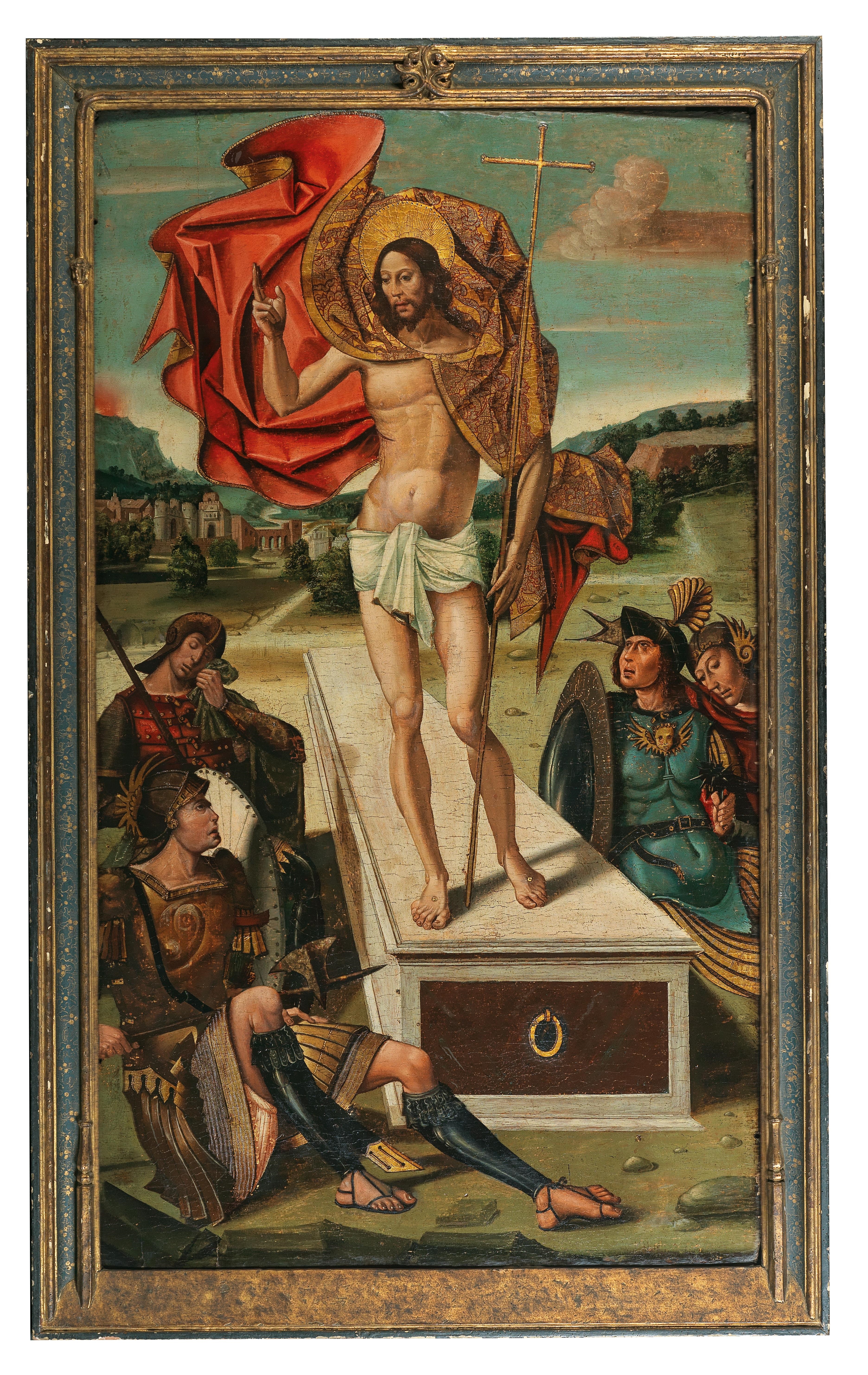 Artwork by Master of San Ildefonso, The Resurrection of Christ, Made of oil on panel