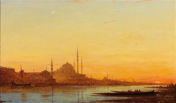 A View of the Bosporus at Night