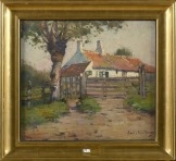 Artwork by Émile Van Doren, Vue d’une fermette, Made of Oil on canvas