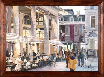 Париж. Кафе де Немур вечером - Grin Andrey Aleksandrovich