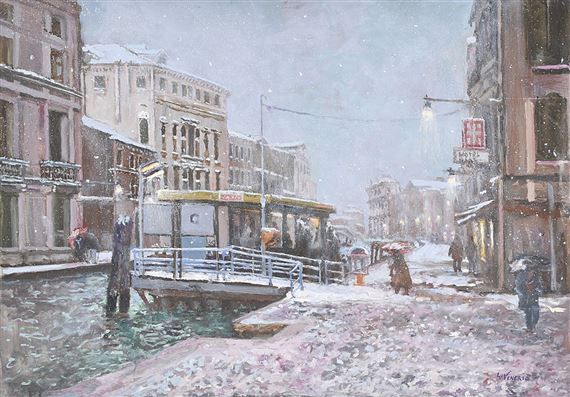 RIO DI CANAREGIO CON NEVE by Giorgio Venerio