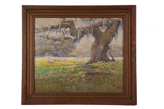 Sheep in a spring landscape - Allison Griffith