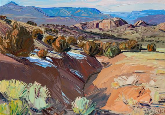 Last Snow, Chimayo Badlands, 1993 by Louisa McElwain