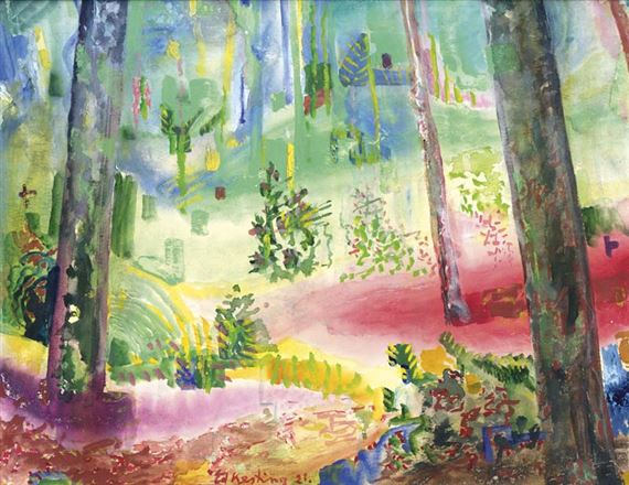 Edmund Kesting | Verwobener Waldmond (1921) | MutualArt