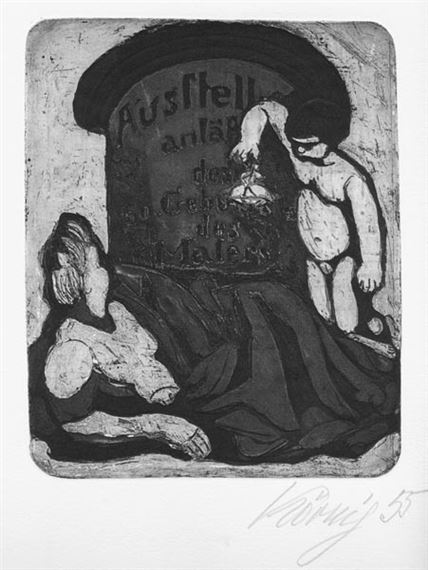 Ausstellung Anläßlich des 50. Geburtstages des Malers (Einladung zur Bodenausstellung)