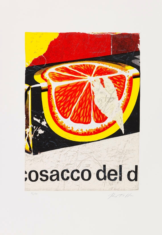 L'Arancia del Cosacco by Mimmo Rotella, 1980