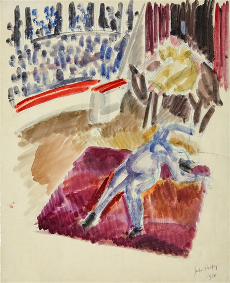 Danseuses  (39 x 31 by Jean Dufy, Executed in 1920