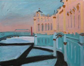 Emperor's Wing. Sunset from the series «From the Windows of the Hermitage» - Vasily Slonov