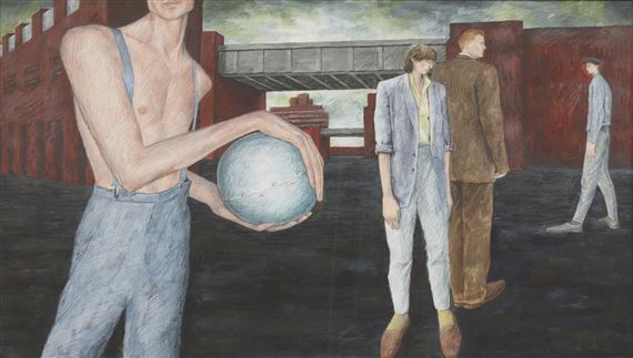 FIGURES IN AN INDUSTRIAL LANDSCAPE by Rod Judkins
