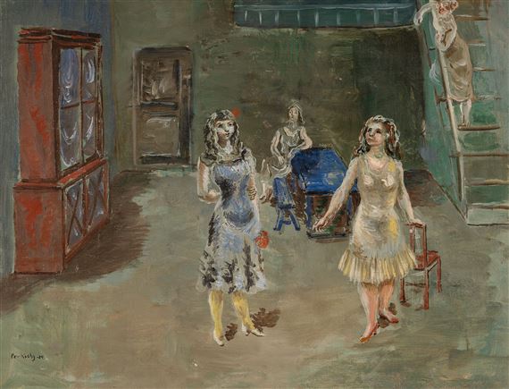 Interior with four women by Per Krohg, 1924