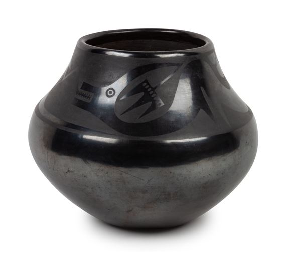 Blackware Jar by Maria Montoya Martinez, Popovi Da