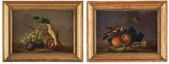 Still lifes with birds and fruits (2) - Leopold Brunner the Elder