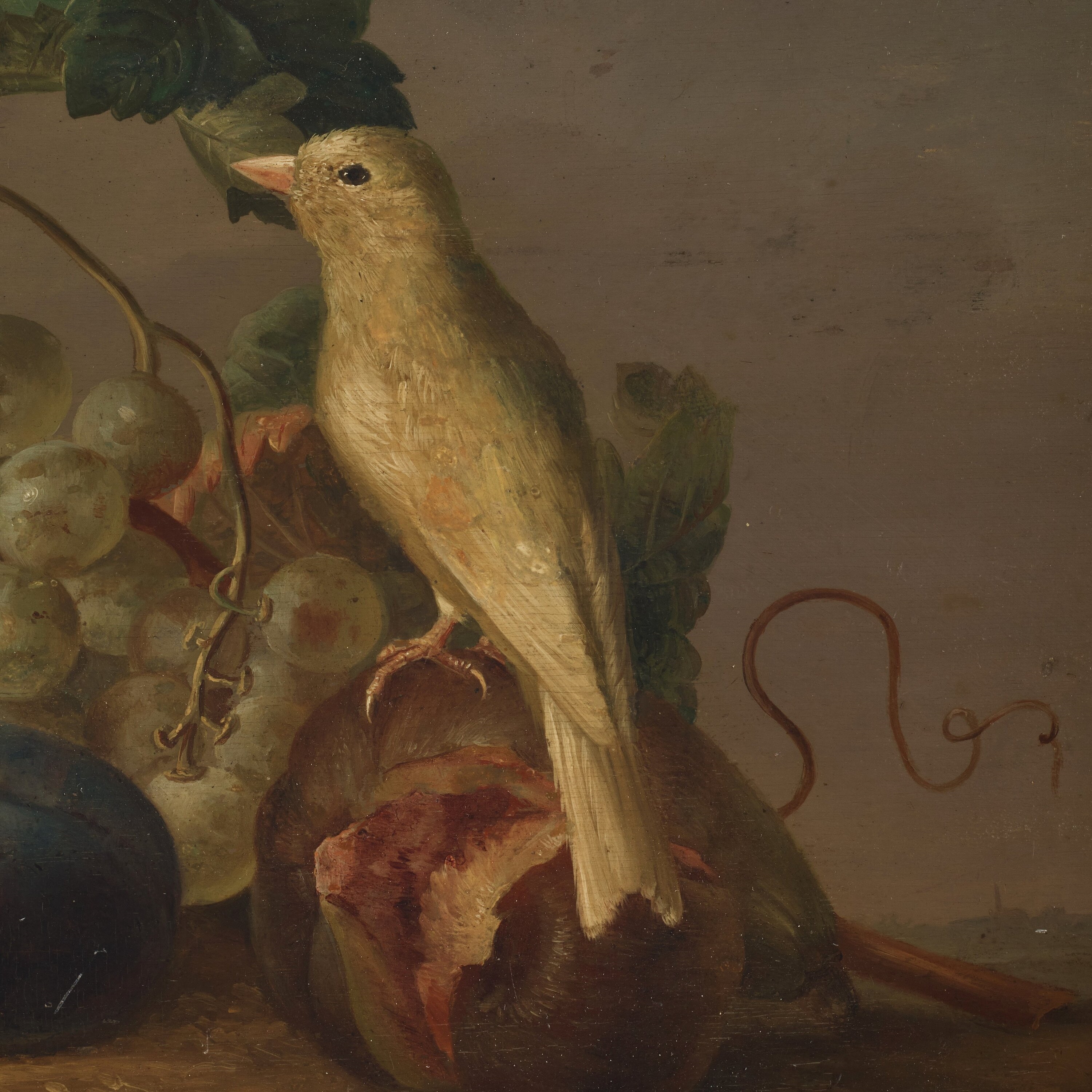 Artwork by Leopold Brunner the Elder, Still lifes with birds and fruits (2), Made of Panel