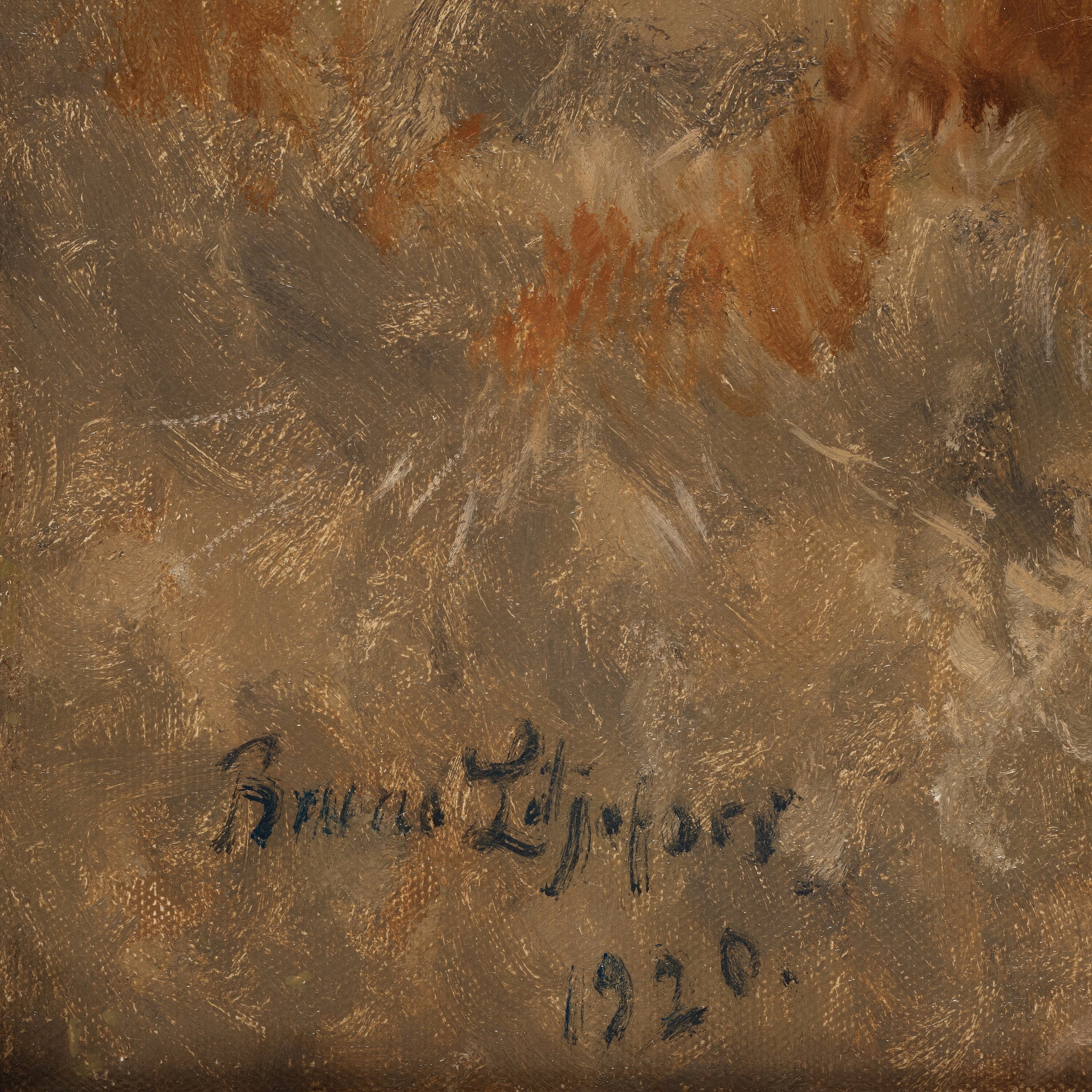 Artwork by Bruno Liljefors, Mountain hare, Made of Oil on canvas