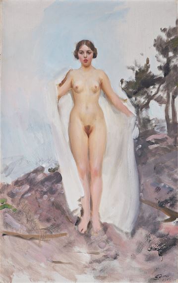 Badkappa II by Anders Zorn, dated 1916