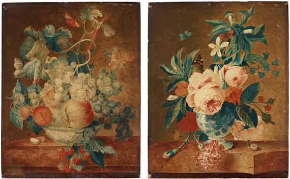 Still life with flowers by Francina Margaretha van Huysum