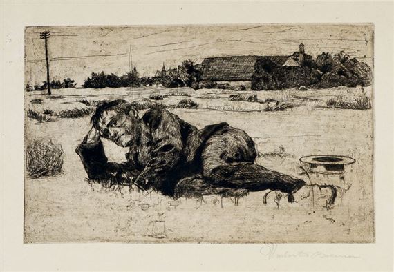 FIGURA DISTESA (MARIO SIRONI) by Umberto Boccioni, 1907