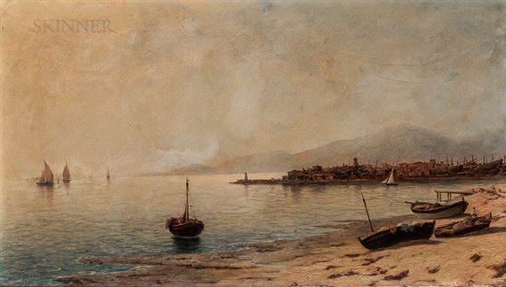 Harbor Scene by Louis Alphonse Ernest Bouche, 1890