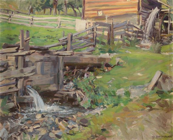 Ein Mühlbach by Wilhelm Dachauer