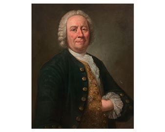 Portrait d’homme à la veste bleue - J. Saint
