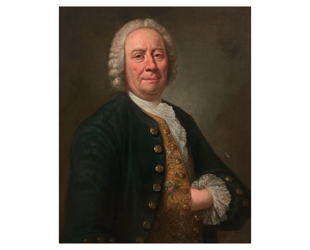 Artwork by J. Saint, Portrait d’homme à la veste bleue, Made of Oil on canvas