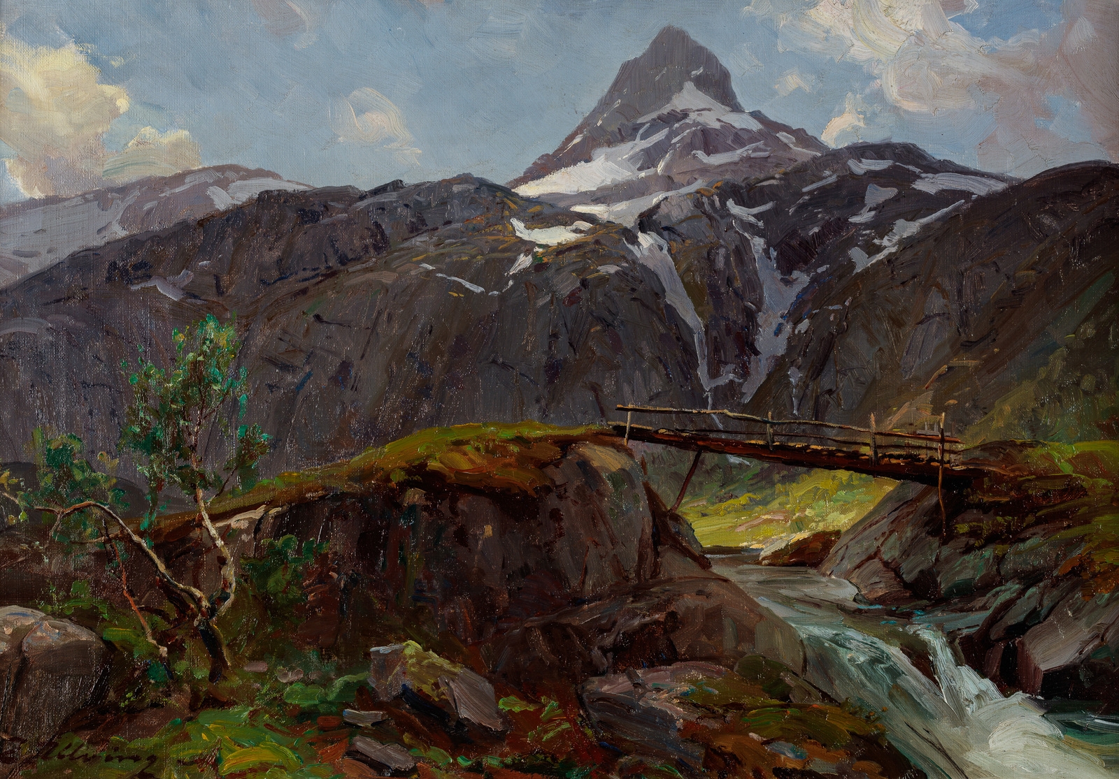 Artwork by Even Ulving, Fra Verma i Romsdalen, Made of oil on canvas