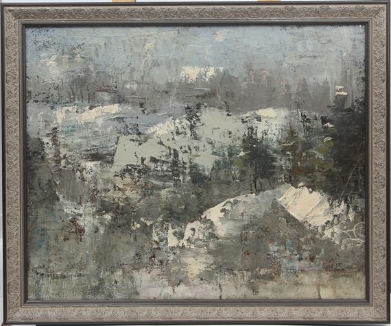 Winter landscape by Jānis Pauļuks, 1940