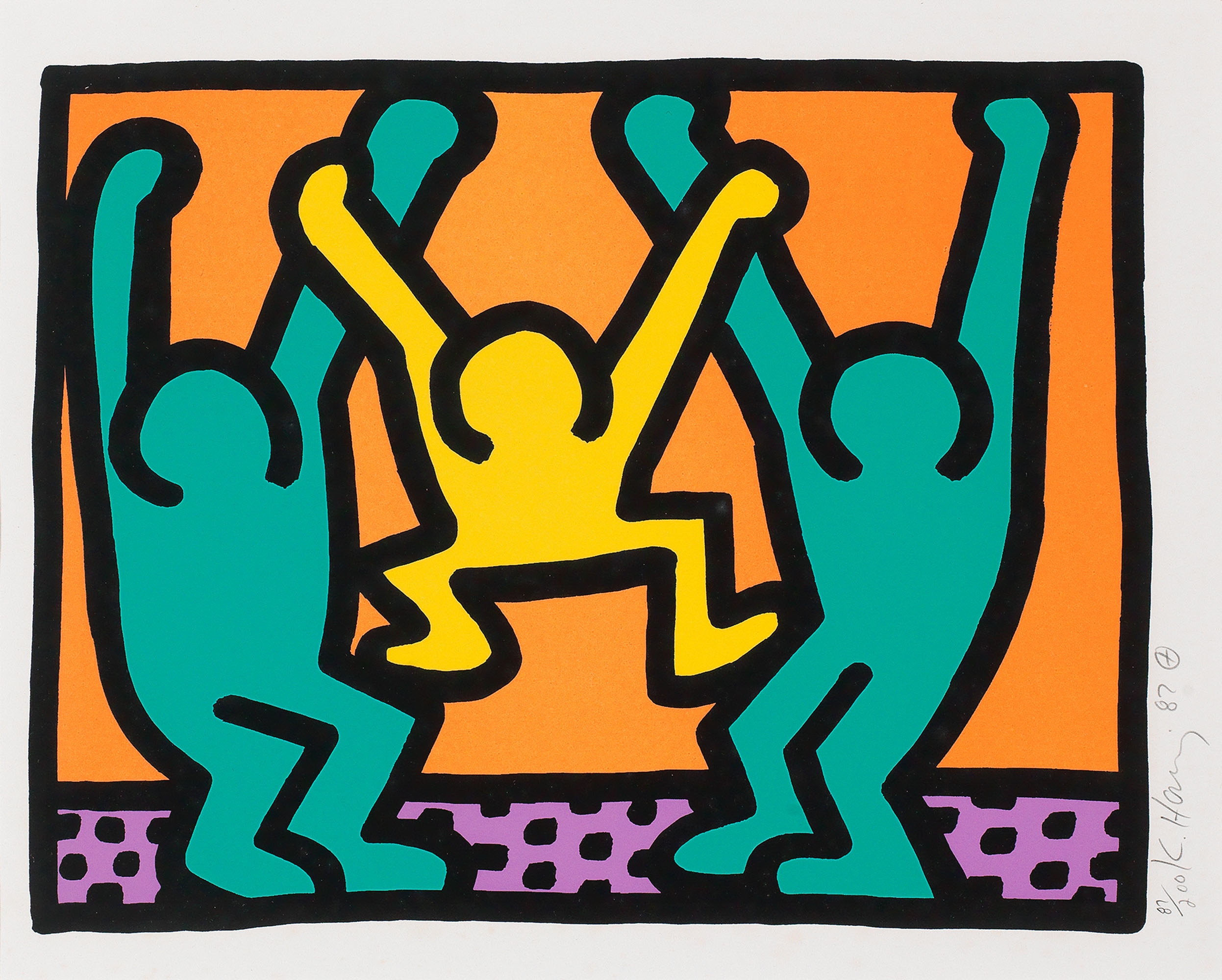 Artwork by Keith Haring, Pop Shop I: one plate, Made of screenprint.