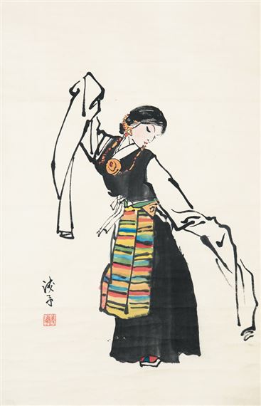 'ETHNIC GIRL DANCER' by Ye Qianyu