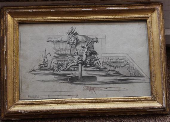 Two fountain projects by German School, 18th Century