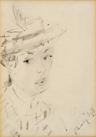 RITRATTO DI DONNA by Filippo de Pisis, 1948