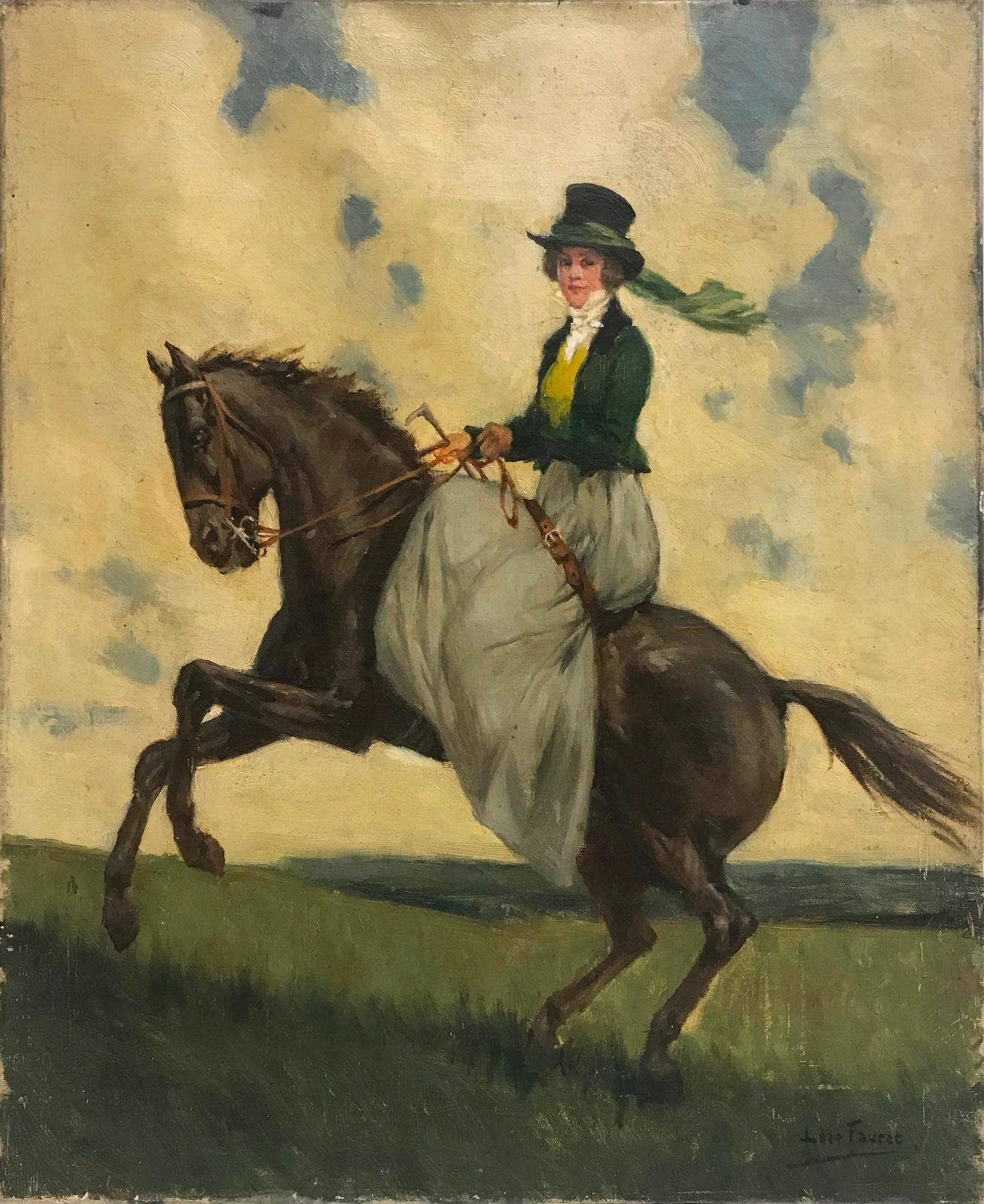 Artwork by Jean Joseph Léon Fauret, Amazone, Made of Oil on canvas