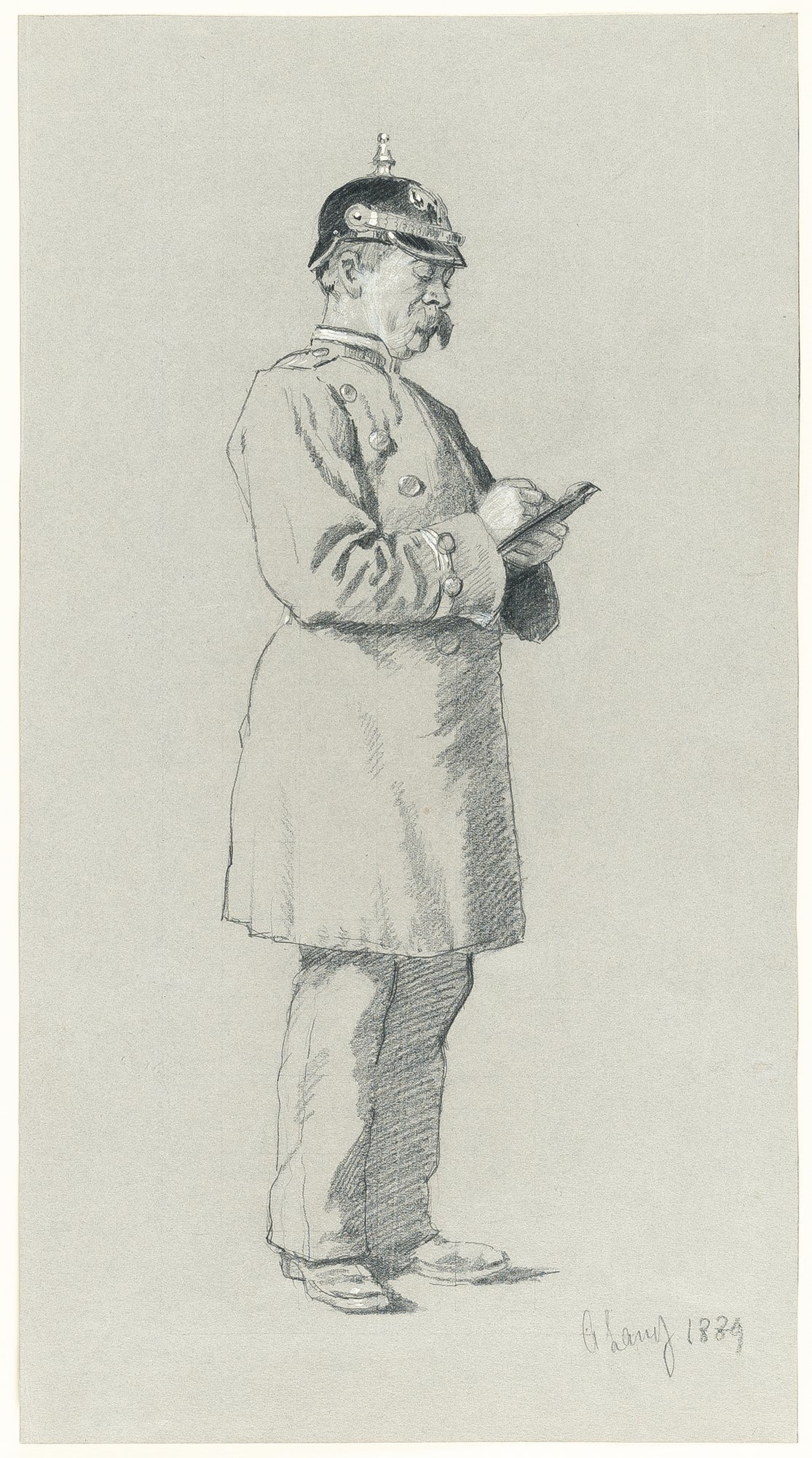 Artwork by Albert Lang, 13 sheets: Figural scenes, Made of Pencil highlighted in white on greyish wove