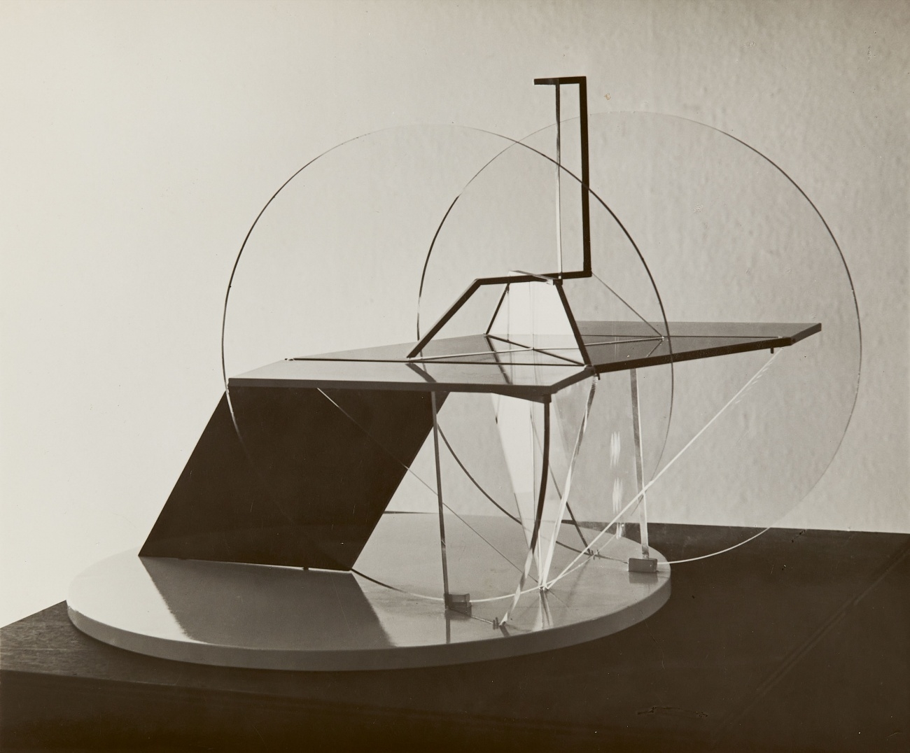 Artwork by Hein Gorny, Three works: Raum-Konstruktionen (Plastik für einen Fliegerplatz), Made of vintage gelatin silver prints