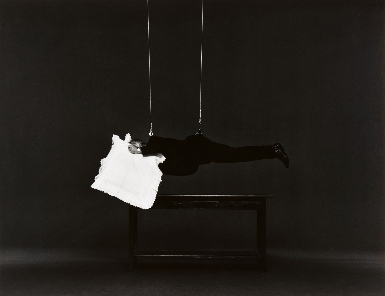 Artwork by Jürgen Klauke, Eight works: Daseinsrenovierung (from the series: Desaströses Ich), Made of gelatin silver prints
