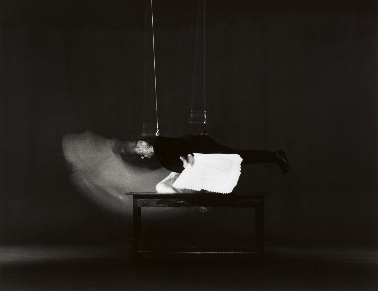 Artwork by Jürgen Klauke, Eight works: Daseinsrenovierung (from the series: Desaströses Ich), Made of gelatin silver prints