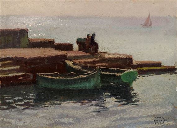 "Porticciolo di Rapallo" by Giulio Boetto, 1929