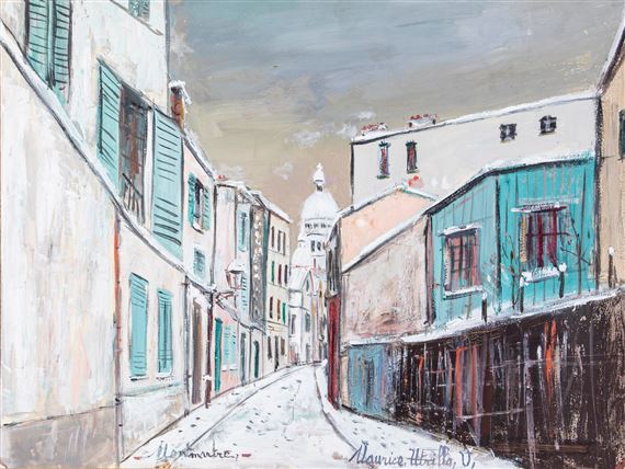 Rue Saint Rustique in Montmartre by Maurice Utrillo
