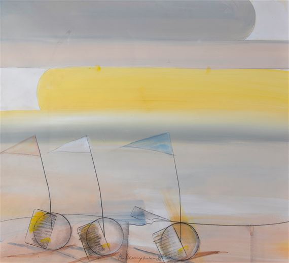 Abstracted composition by Vladimir Nikolaevich Nemukhin, 1988