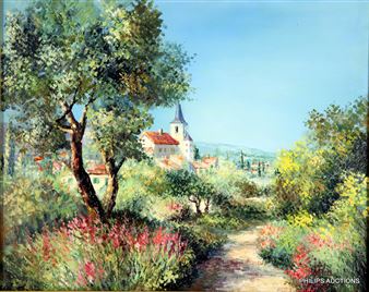 Spring wildflowers near village - D. Dejoux