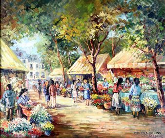 Market scene - D. Dejoux