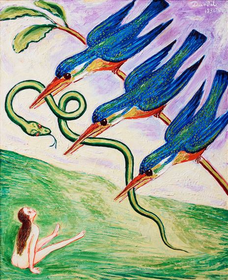 Den bortrövade ormen by Nils Dardel, dated 1931