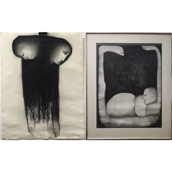 UNTITLED ("TWIN SLEEPERS" & "SLEEPING NUDE") - Helen Lucas