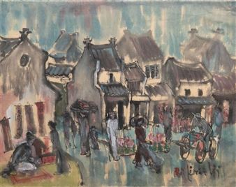 Busy alley in Hanoi - Le Tat Loi