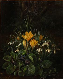 Spring flowers in the forest floor - Ida Marie Margrethe Heerfordt
